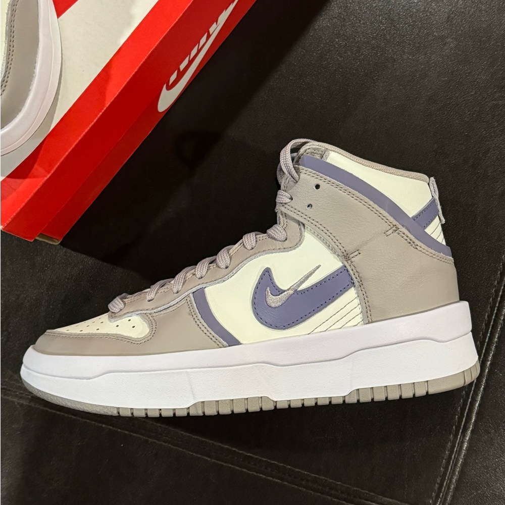 Nike Women's High-Top Sneakers in Gray, White & Purple - Picture 6 of 8